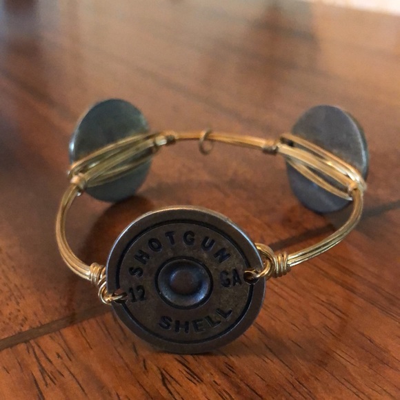 BOURBON AND BOWTIES 12. gage shotgun shell disc bracelet - Picture 3 of 6
